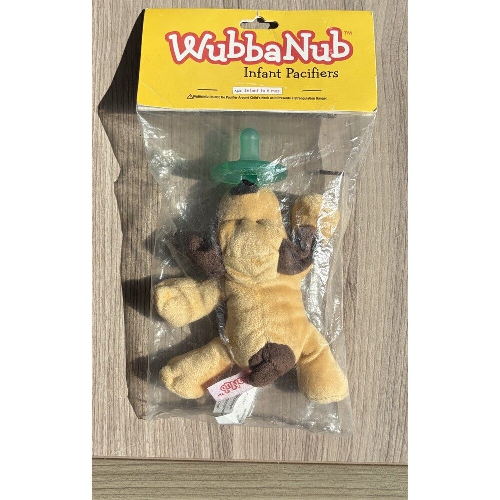 WubbaNub Infant Pacifier Baby 0-6 Months Brown Puppy Dog New in Packaging